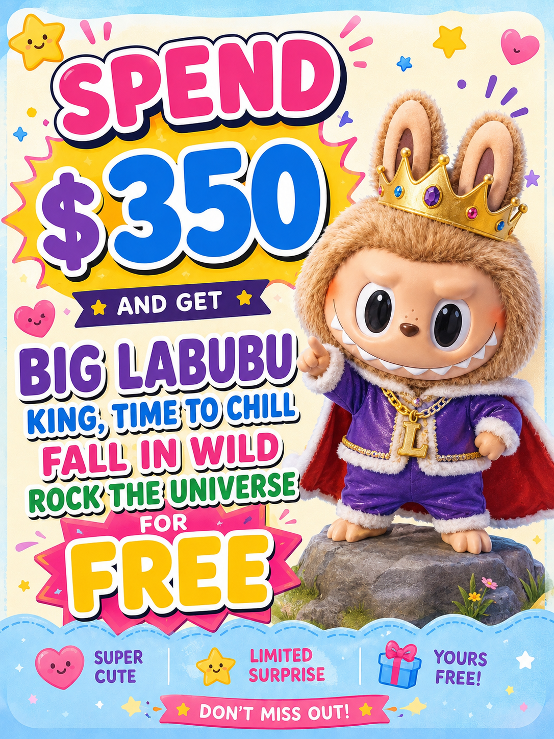 Spend $350 and get a Free Labubu doll