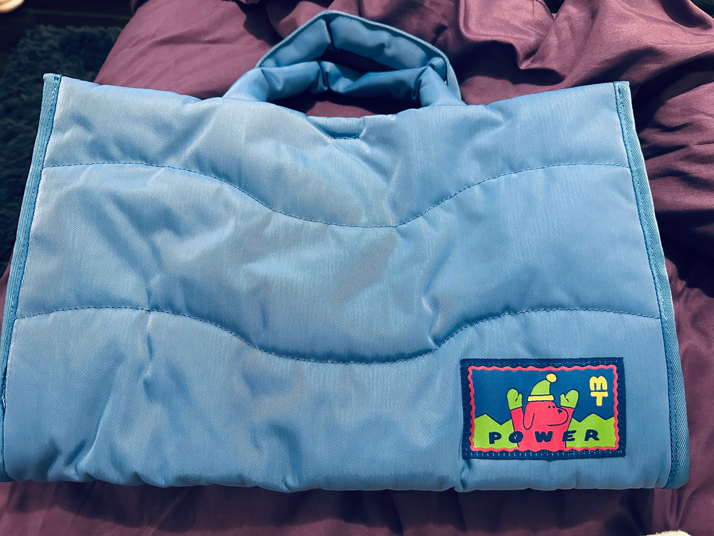 My time lab Blue Puffy Bag