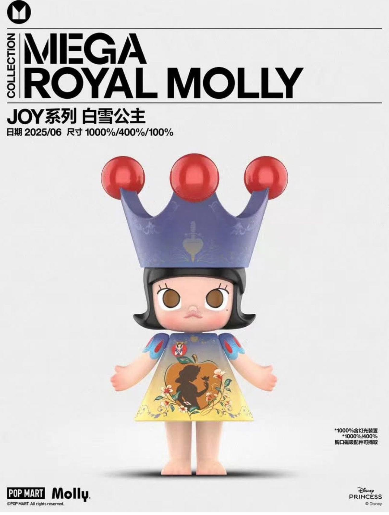 Mega Royal Molly 400% Snow White RAFFLE NUMBERS