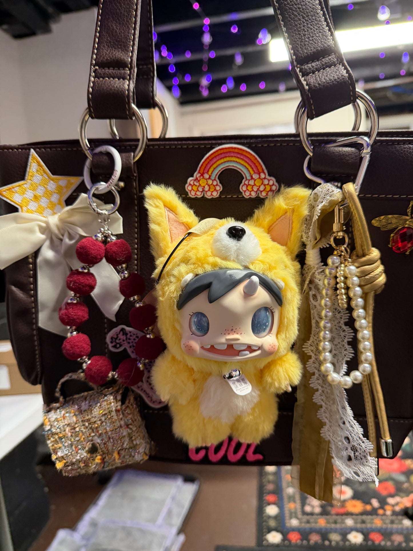 Customized handbag with authentic Polar monster