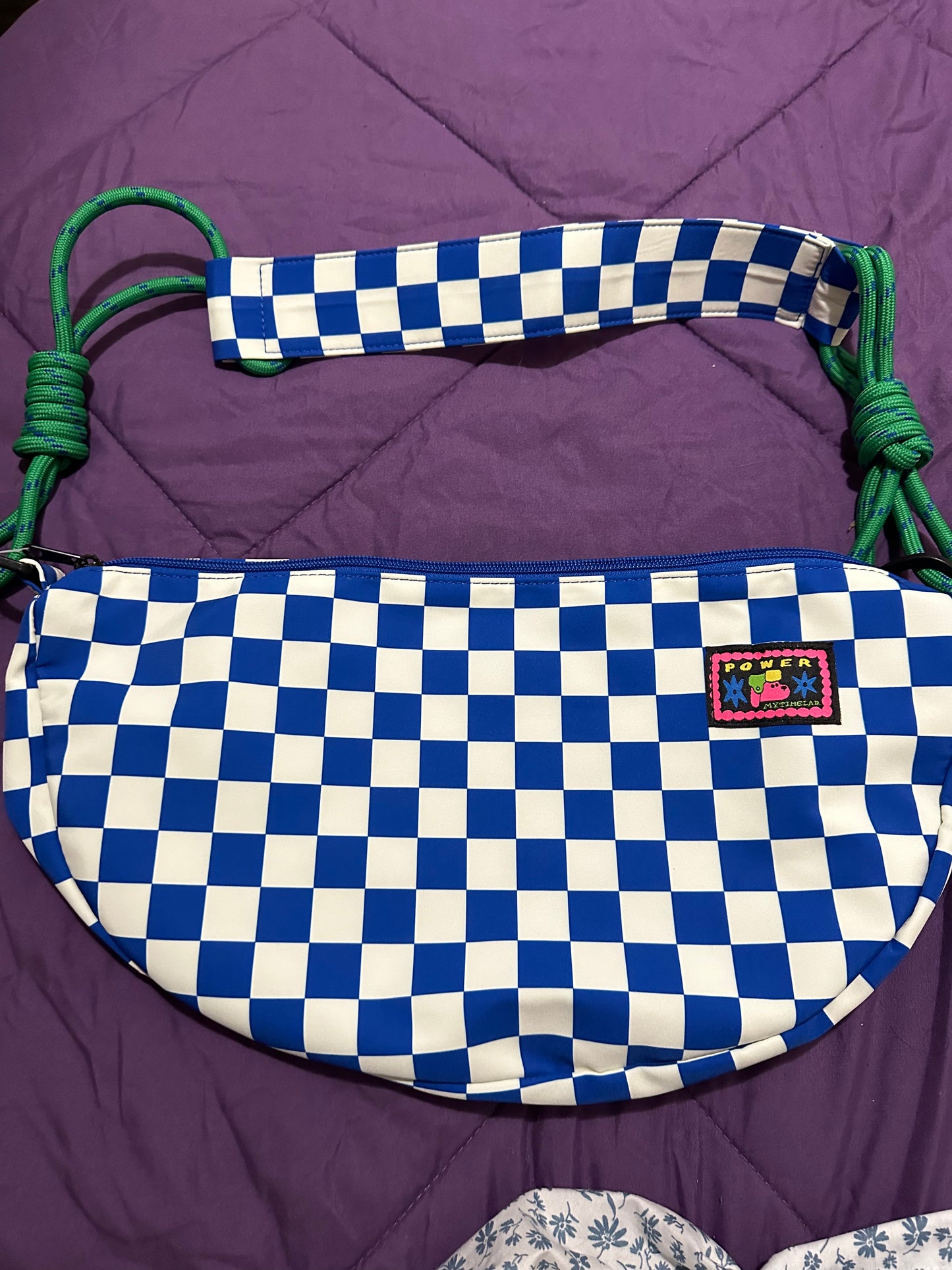 My time lab checkered crossbody