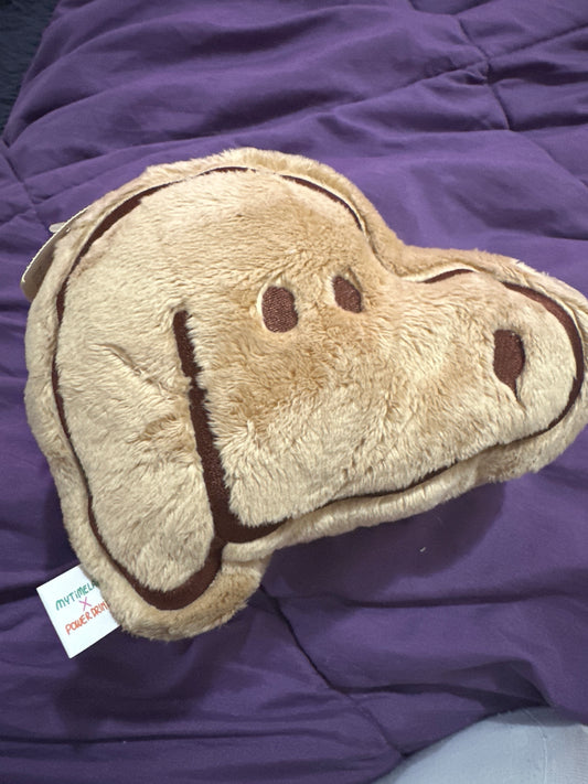 MTL brown plush crossbody bag