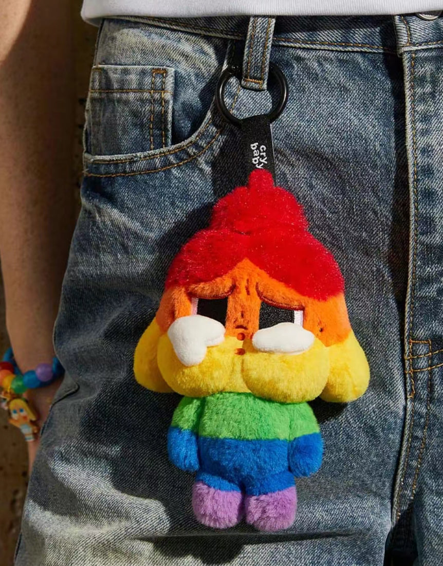 Cry baby cheer up baby rainbow pendant