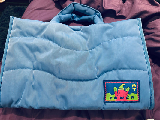 My time lab Blue Puffy Bag