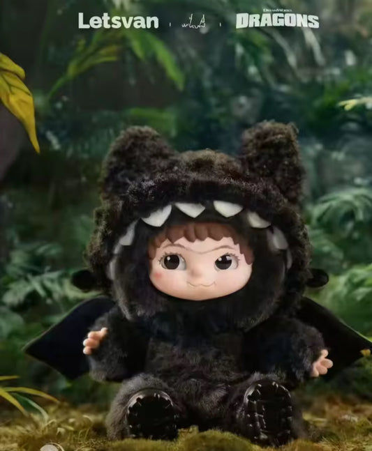 Wakuku Taming Dragon Master Toothless Night Fury Light Fury Plush