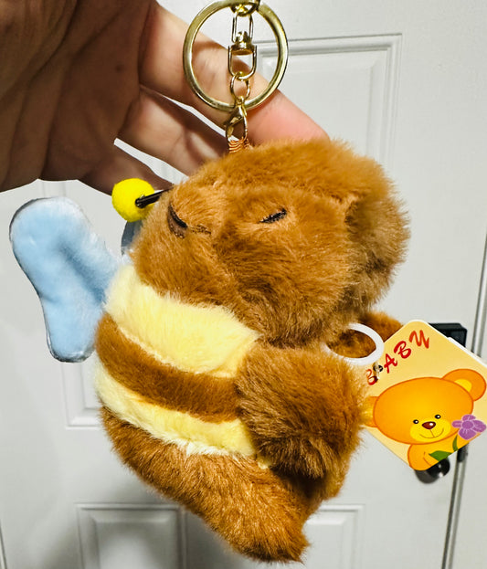 Capybara plush keychain