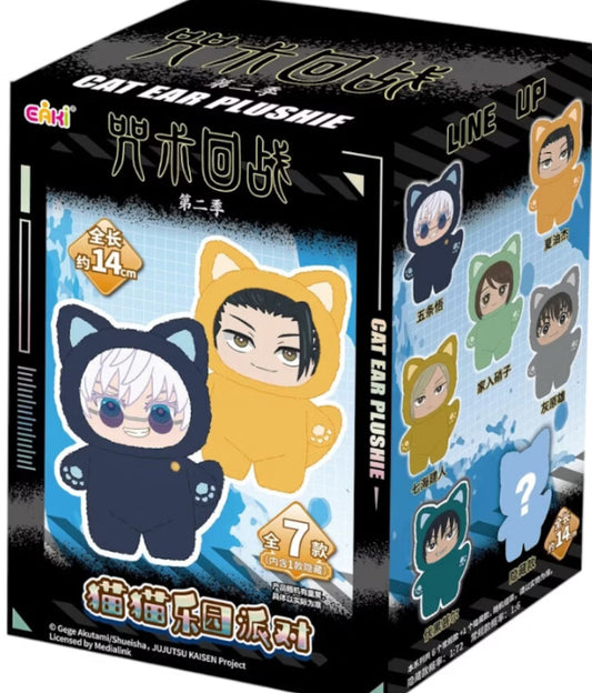 EAKI Jujutsu Kaisen Cat Ear Plushie Series Cartoon Plush Toy Figure Blind Box