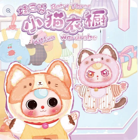Baby 3 Kitten Wardrobe Plush Doll