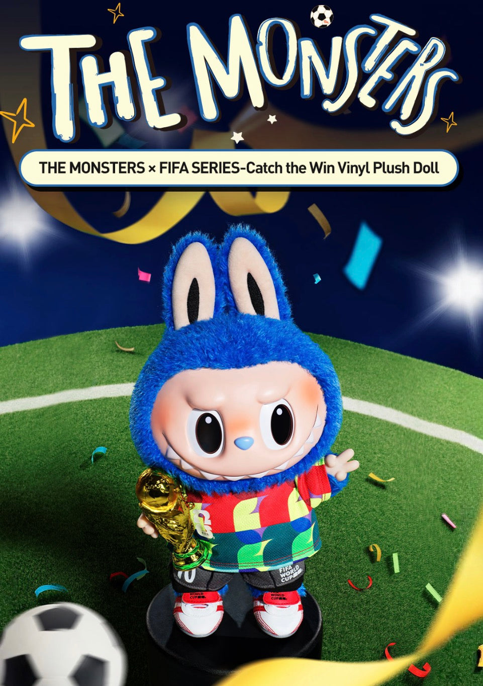PRE ORDER THE MONSTERS × FIFA SERIES-Catch the Win Vinyl Plush Doll