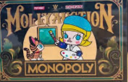 Limited edition Pop Mart x Monopoly collaboration set featuring the character Molly RARE released 2019 sell by single figure