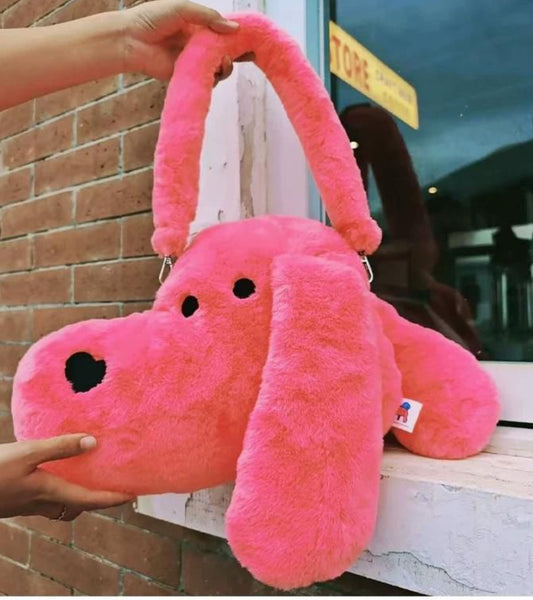 MTL Pink Dog Plush bag