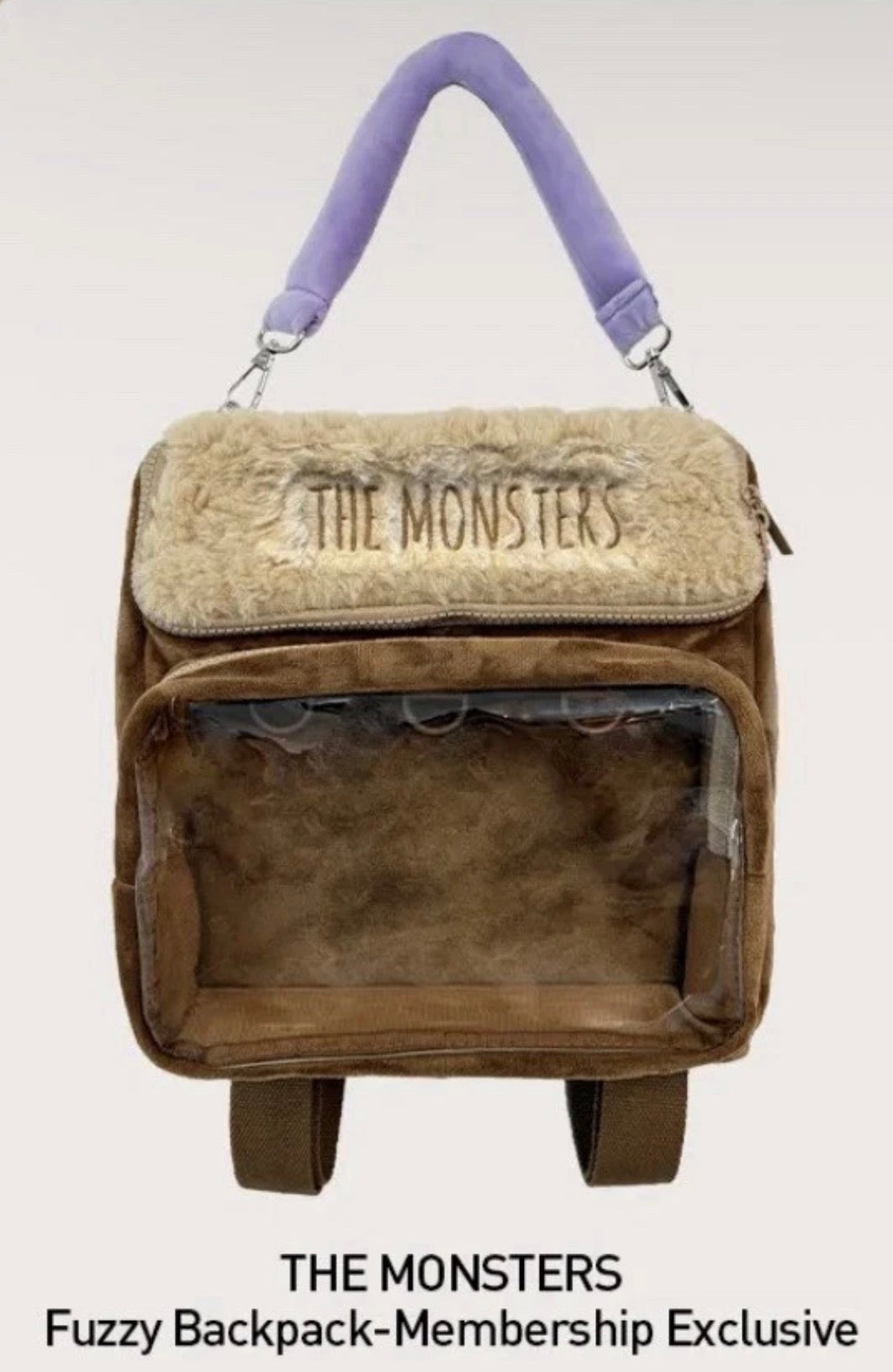 Authentic MEMBERSHIP EXCLUSIVE The Monsters Fuzzy Backpack