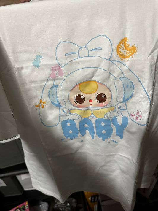 Baby Three white t shirt size L