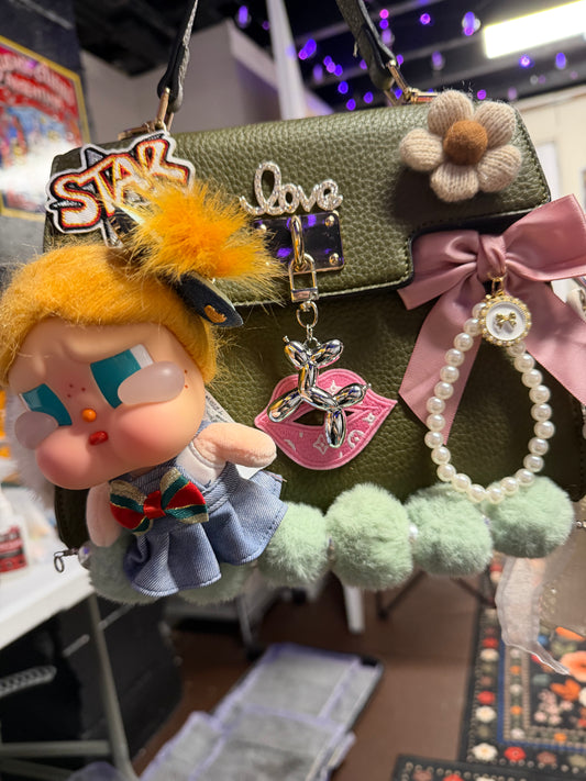 Customized handbag with authentic cry bay vacation mode on