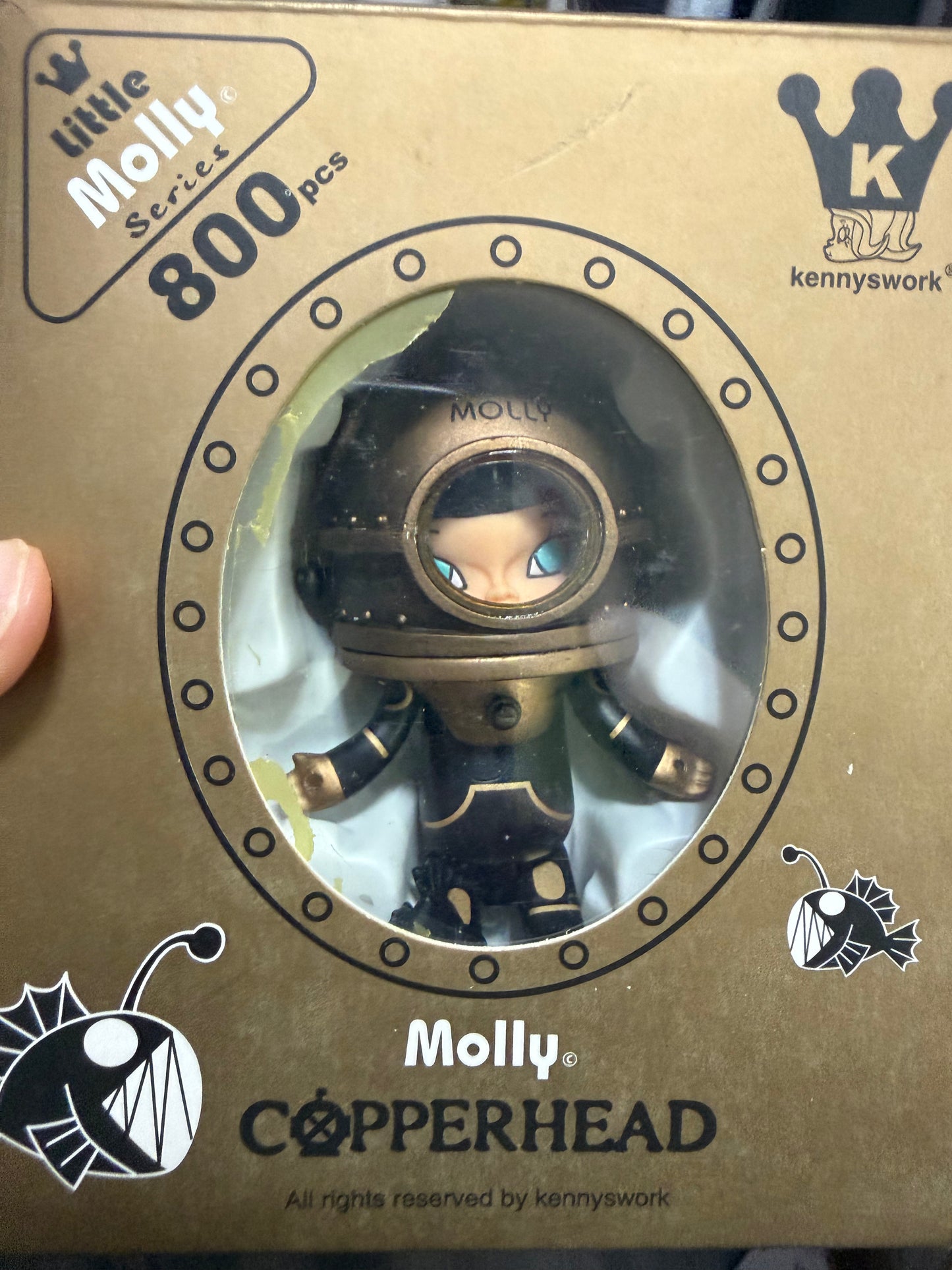 **Very Rare** Kenny Wong x Kennyswork Little Molly Series – “Copperhead”, an 800-piece limited edition  SIGNED BY ARTIST
