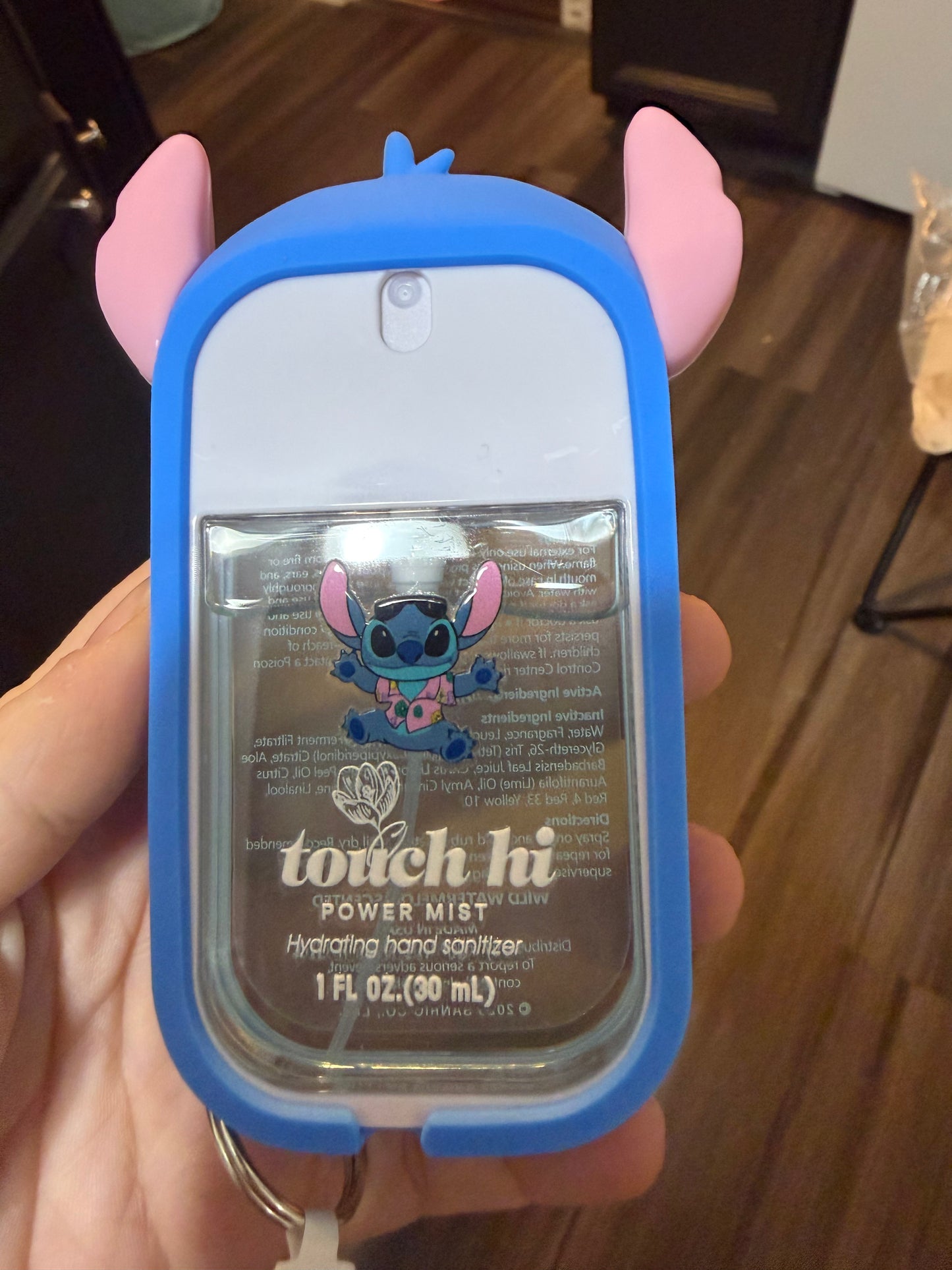 Hand sanitizer keyring