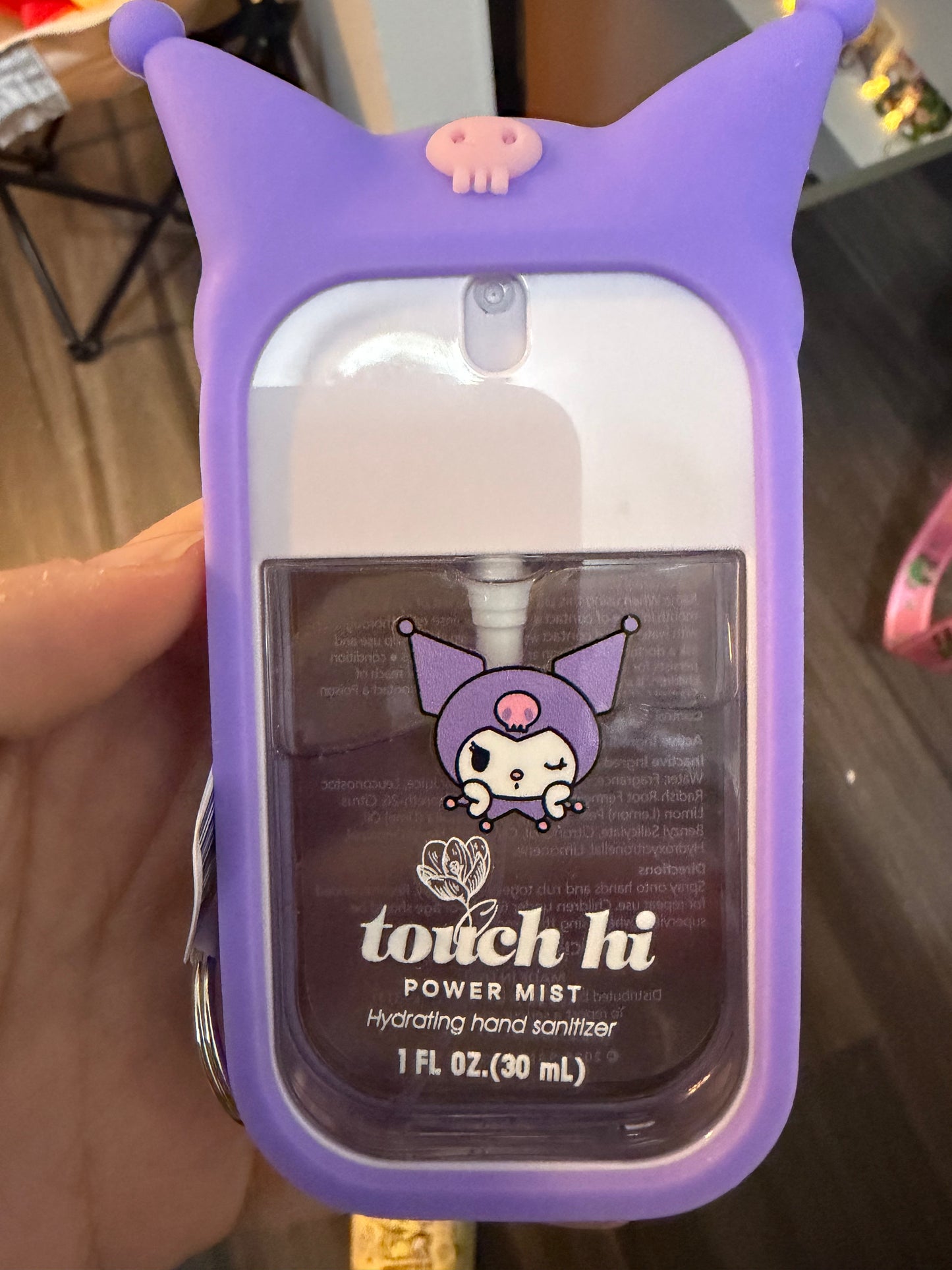 Hand sanitizer keyring