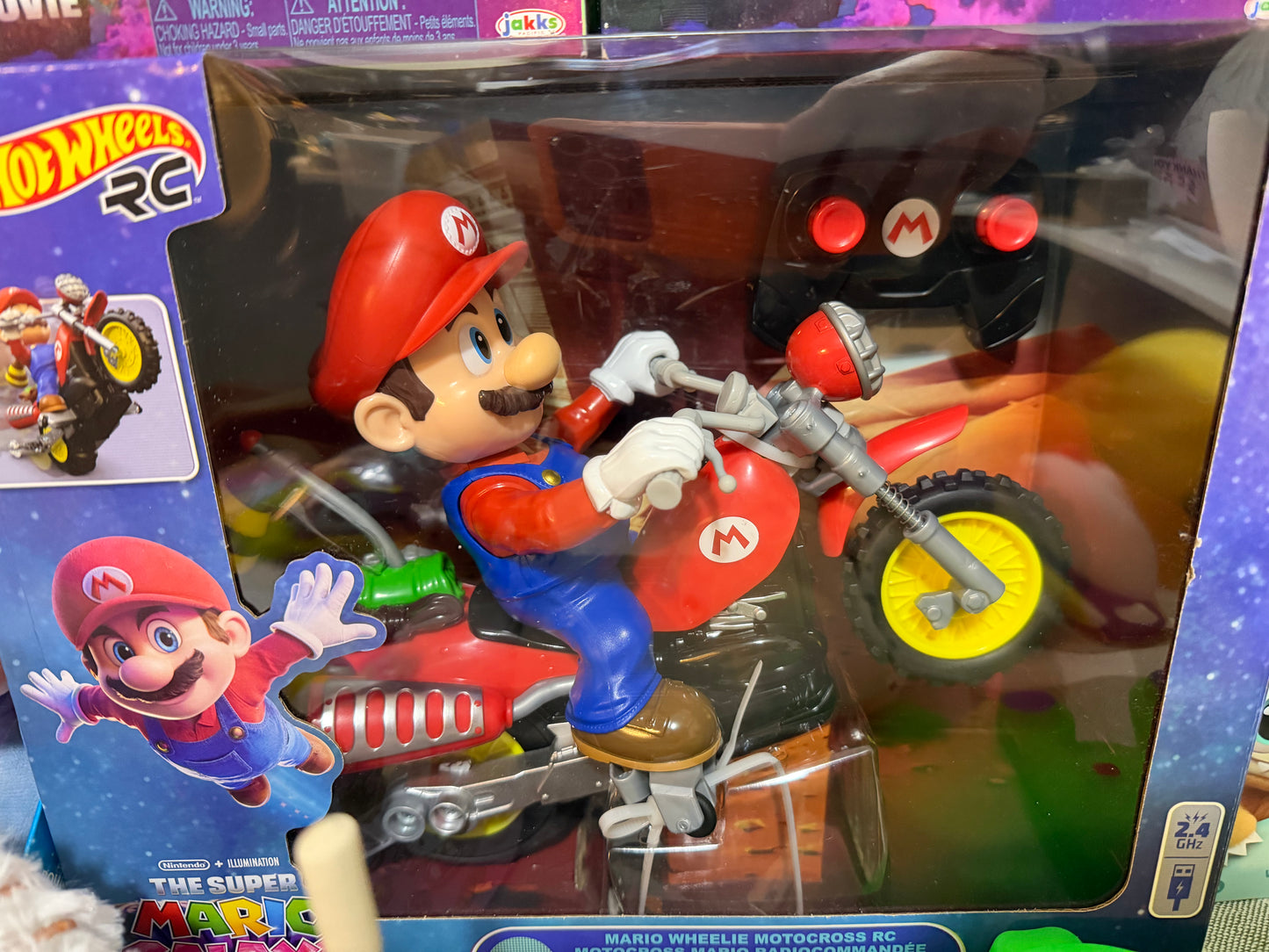 Super Mario Galaxy Movie Hot Wheels RC Nintendo Wheelie Motocross RC